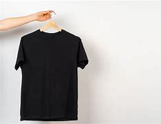 Image result for Plain Black T-Shirt On Hanger