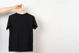 Image result for Black Tee Shirt On Hanger