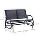 Image result for Outsunny 2-Person Black Outdoor Double Rocker Glider Bench