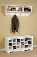 Image result for Entryway Shoe Bench with Coat Rack