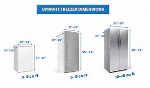 Image result for Upright Freezer Sizes in Cubic Feet Garage Ready