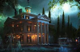 Image result for Halloween Zoom Background Haunted Mansion