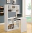 Image result for White Computer Desk with Shelves