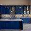 Image result for blue kitchen cabinets