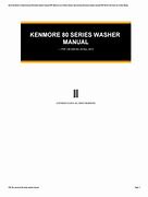 Image result for Kenmore 700 Series Washer Repair Manual