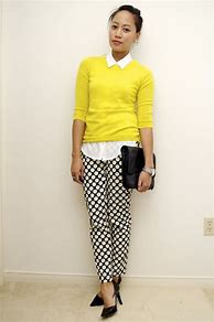 Image result for Yellow Sweater Outfit Ladies