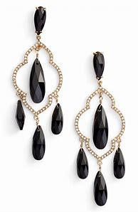 Image result for Kate Spade Lantern Gems Large Chandelier Earrings, Cherry Quartz