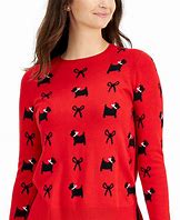 Image result for Charter Club Scottie Button Sweater, Regular & Petite Sizes, Created for Macy's - Ravishing Red Combo