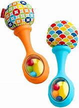 Image result for Fisher-Price Rattle 'N Rock Maracas, Blue/Orange [Amazon Exclusive] 2 Count (Pack Of 1)