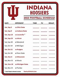 Image result for Printable Indiana University Football Schedule