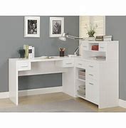 Image result for Modern L-shaped Desk with Drawers