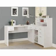 Image result for White Wood Desk with Drawers for Bedroom