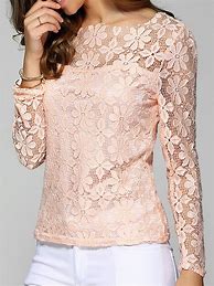 Image result for Long Sleeve Lace Blouse