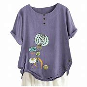 Image result for Plus Size Linen Cotton Tops for Women