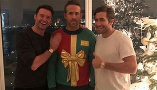 Image result for Ryan Reynolds Hugh Jackman Christmas