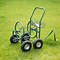 Image result for Glitzhome Green Steel 4-Wheel Garden Hose Reel Cart