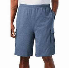 Image result for Men's Big & Tall Lightweight Jersey Cargo Shorts By Kingsize In Black (Size 9XL)