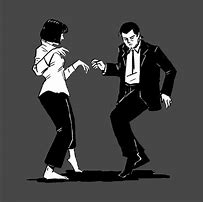 Image result for Pulp Fiction Art Black and White