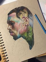 Image result for Chris Brown Art Black and White
