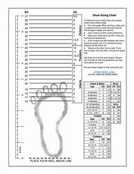 Image result for Printable Kids Shoe Size Chart