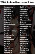 Image result for Aesthetic Usernames From Animes