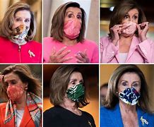 Image result for Pelosi Face Mask Wave