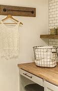 Image result for Farmhouse Laundry Room Hanging Rod