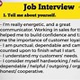 Image result for Interview Question Tell Me Yourself Answer