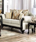 Image result for Furniture Of America Brondon Traditional Cream Chenille Sofa