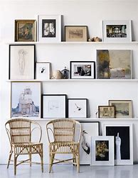 Image result for Modern Gallery Wall with Shelves