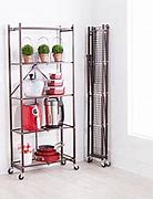 Image result for Origami 2-Pack Of 5-Tier Pantry Racks With Wooden Shelves - Gray/Grey