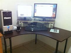 Image result for Curved White Desk