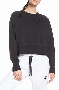 Image result for Nike Hertidge Black Cropped Sweatshirt