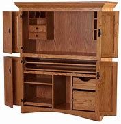 Image result for Wood Office Furniture Computer Armoire Desk