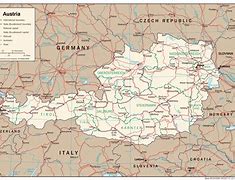 Image result for Printable Map Austria