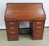 Image result for Antique Roll Top Secretary Desk