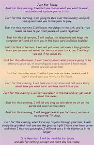 Image result for Just for Today Poem Recovery