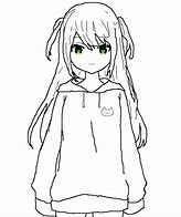 Image result for Anime Girl with Hoodie Drawing