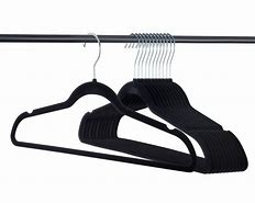 Image result for velvet clothes hanger black