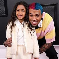 Image result for Chris Brown with Daughter