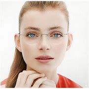 Image result for Rimless Eyeglasses On Eyes