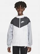 Image result for Nike Sportswear Windrunner Big Kids' (Boys') Jacket In White/Black, Size: XS | 850443-102