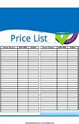 Image result for Price List PDF