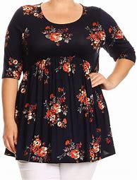 Image result for Plus Size Floral Tunic Tops