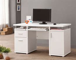 Image result for White Computer Desk with File Drawer