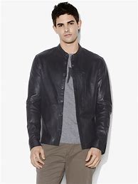 Image result for Classic Black Leather Jacket Men