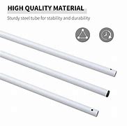 Image result for Outsunny Sun Sail Shade Canopy Adjustable Installation Polepipe Kit