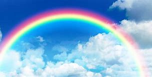 Image result for Cloudy Sky with Rainbow