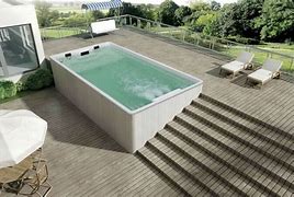 Image result for Above Ground Pool Swim Spa