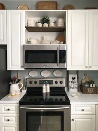 Image result for Over the Stove Microwave No Cabinets